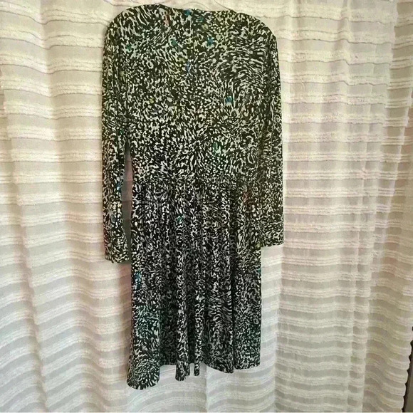 Maggie London Long Sleeve Fit And Flare Dress Size 2 Multicolor - Picture 3 of 9